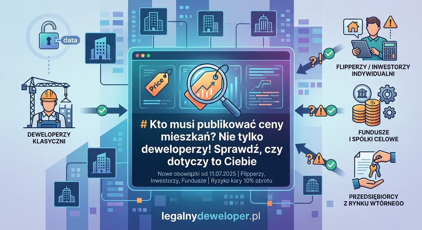 Kto musi publikować ceny mieszkań? Nie tylko deweloperzy. Sprawdź, czy dotyczy to Ciebie!
